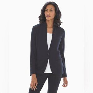 NEW Soma Divine Terry Knit Blazer Jacket XL Black Style Essentials 570237844